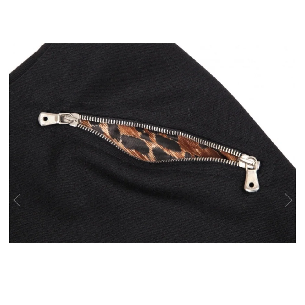 Dolce Gabbana Wool Blend Mini Skirt Leopard Black US 4